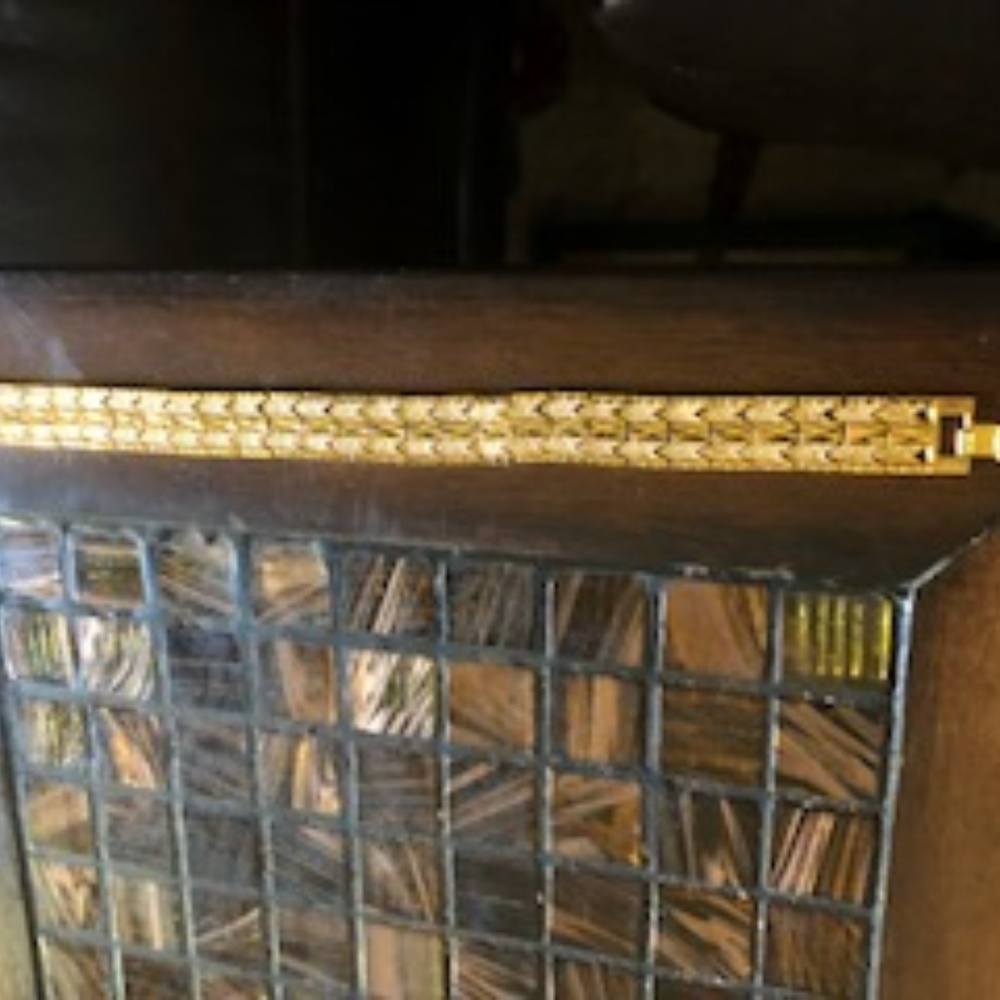 Golden, wide  bracelet for men